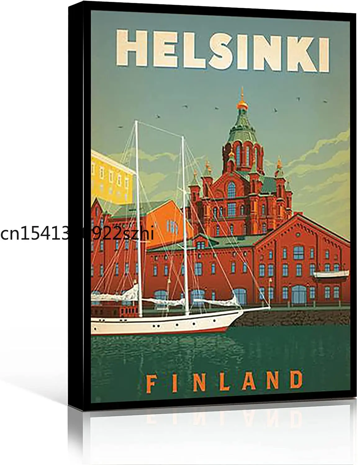 

Холст для фотографий, фермерский декор для кухни, Финляндия, Хельсинки, ВИНТАЖНЫЙ ПЛАКАТ, печать, Финляндия, Хельсинки, подарок для путешест...