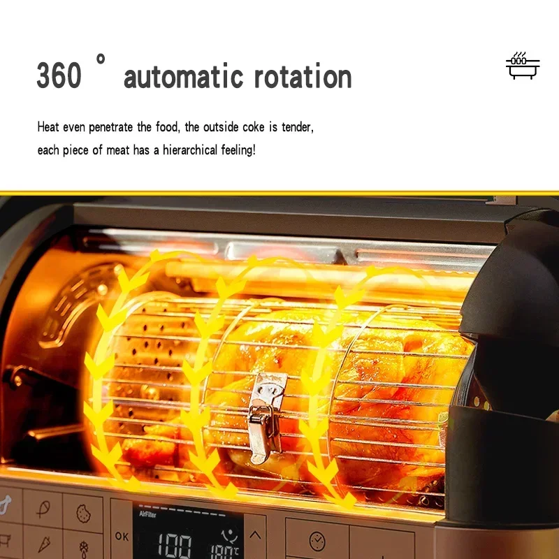 12л электрическая духовка воздушная бытовая маленькая многофункциональная