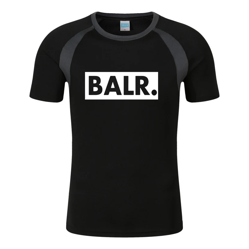 Футболка BALR мужская с круглым вырезом Модный хлопковый Повседневный Спортивный
