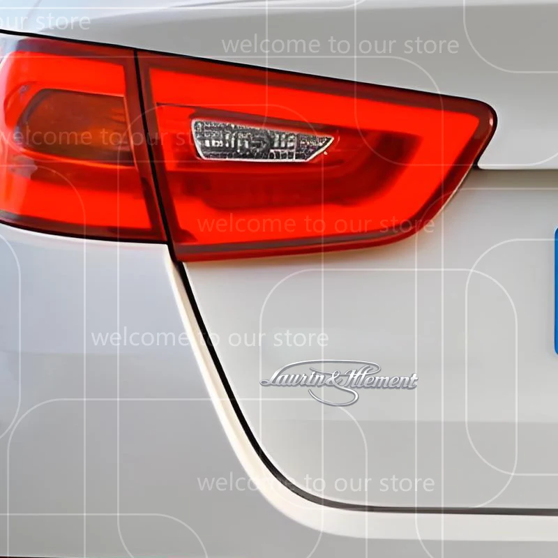 Фото 3D L & K автомобильная наклейка, эмблема из цинкового сплава для Skoda Enyaq Octavia Superb Kodiaq RS Yeti, аксессуары для кузова, металлический значок на задний багажник, наклейка №5