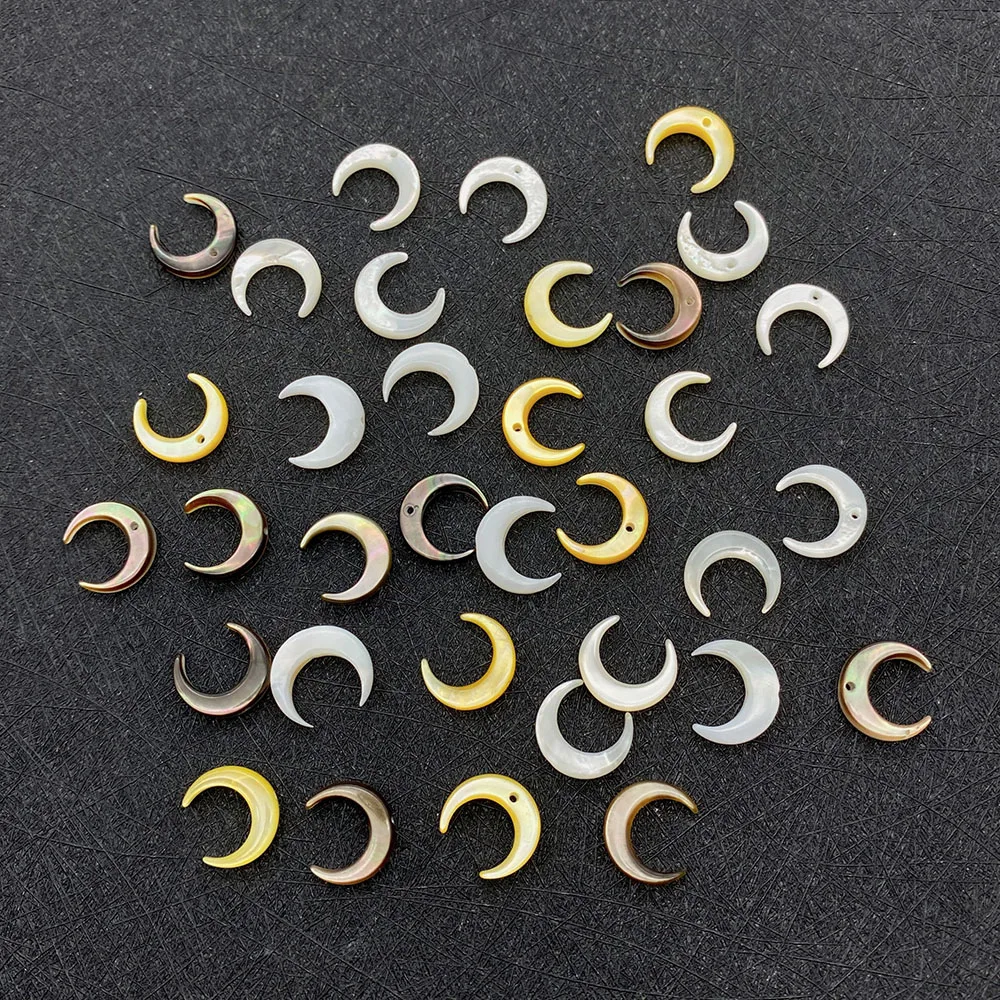 

5 шт., бусины в форме полумесяца, 10 мм