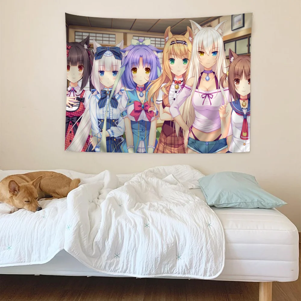 Некопара аниме гобелен из искусство научная фантастика домашний декор Настенный