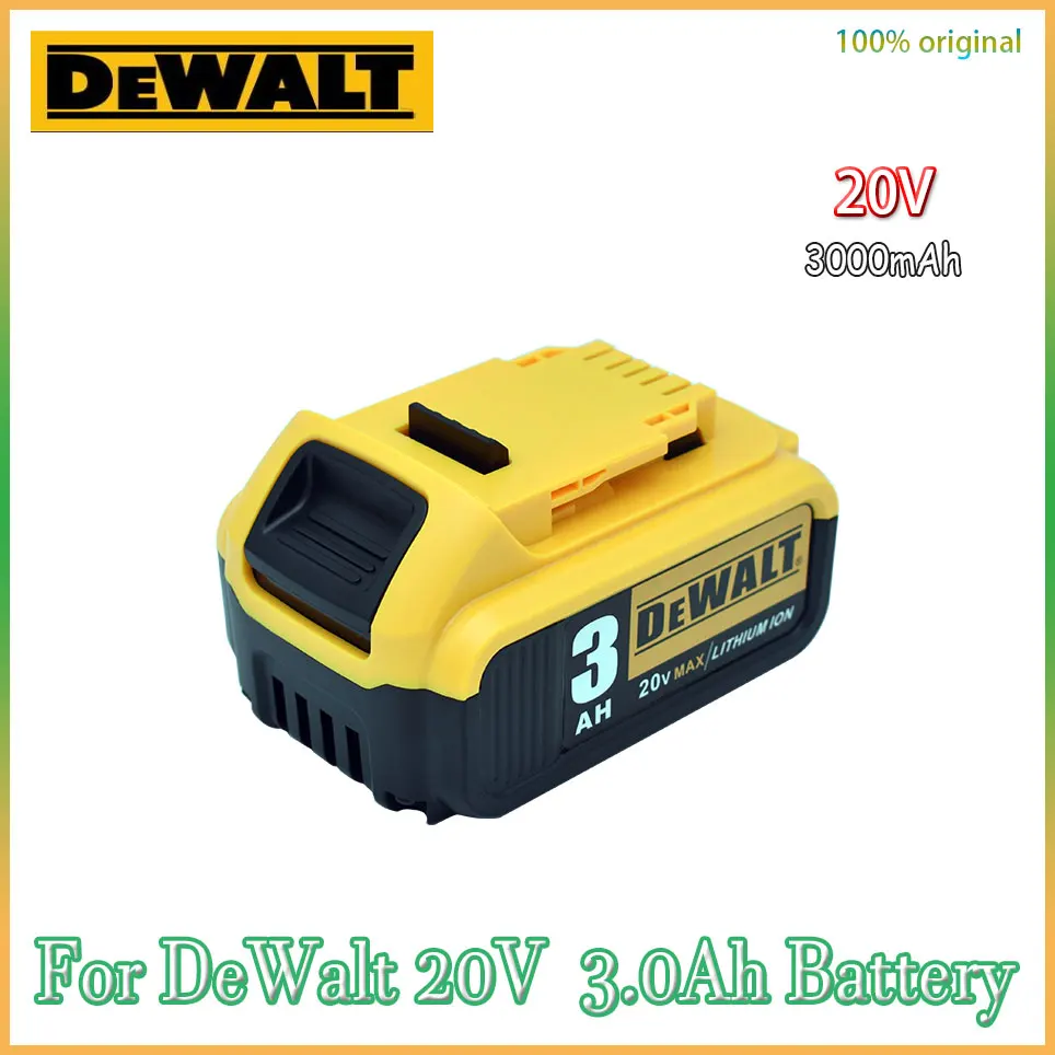Dewalt DCB200 3000mAh 20V MAX Replacement Battery for Dewalt 20V/18V Batteries DCB184 DCB182 DCB180 DCB181 DCB182 DCB201 DCB204