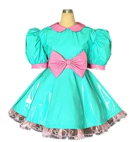 hot selling sexy adult sissy mirror organza maid dress clothing customization