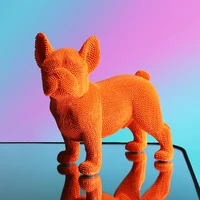 creative granular bulldog statue fashion dog sculpture living room desktop ornaments miniature figurine office home indoor decor