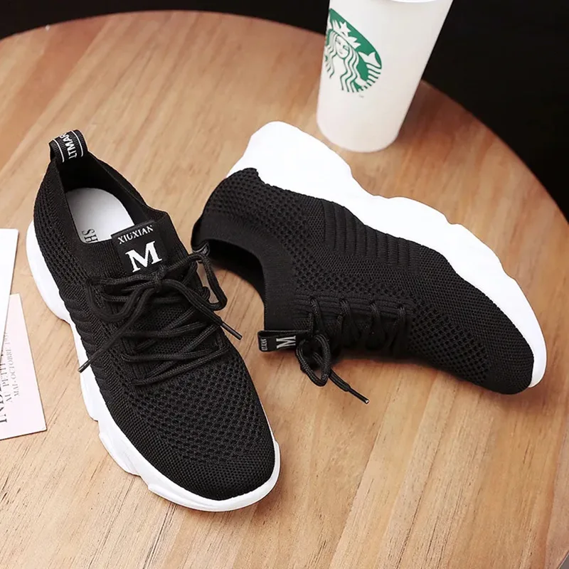 2022 Mesh Sneakers Women's Korean-Style Fashion Casual Shoes Soft Bottom Running Shoes