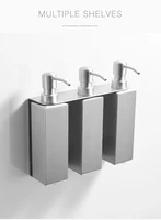 304 stainless steel wall mounted manual black soap dispenser shampoo shower bottle hand sanitizer bottal soap dispenser