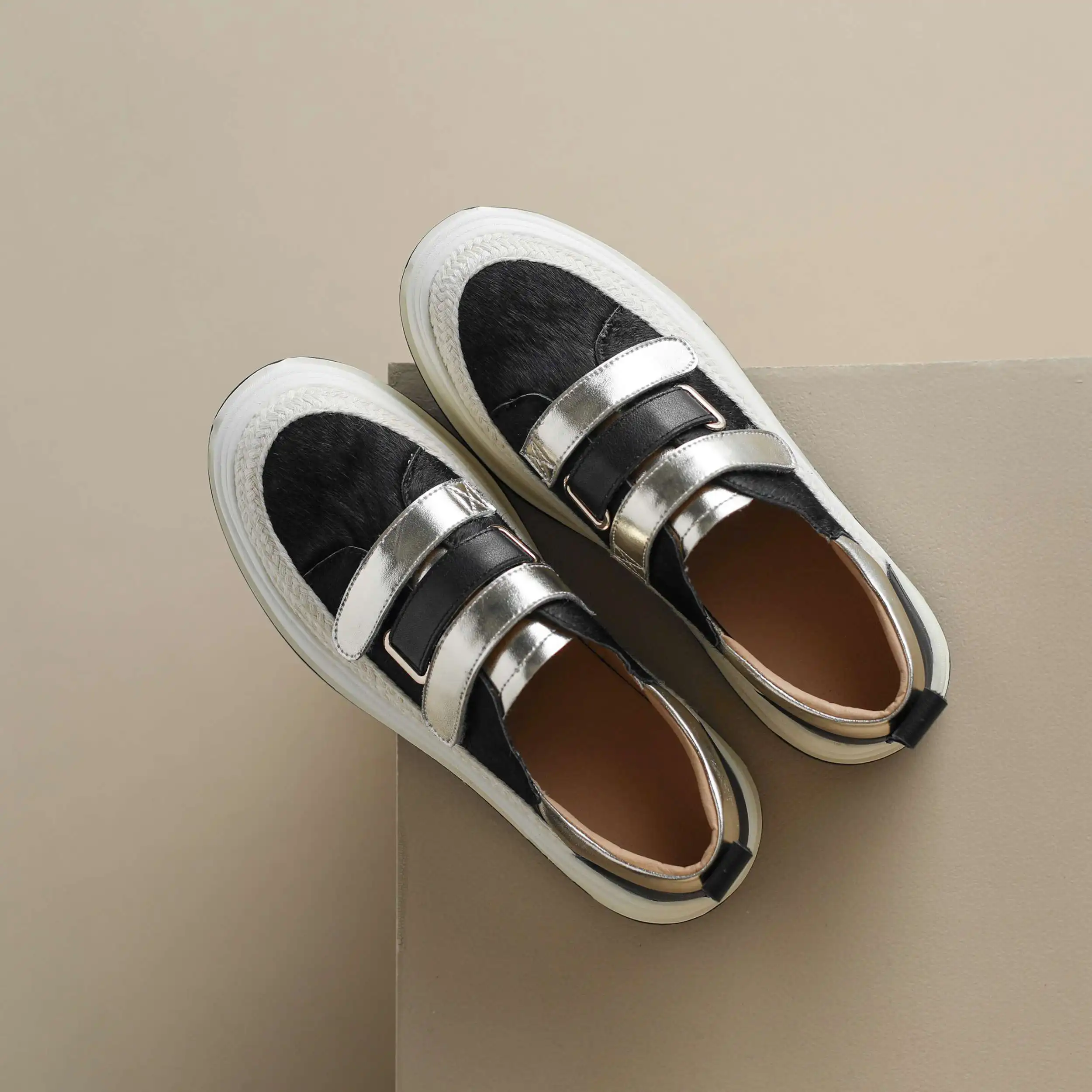 Туфли Lanxuryee женские на толстой подошве Вулканизированная подошва высокий каблук