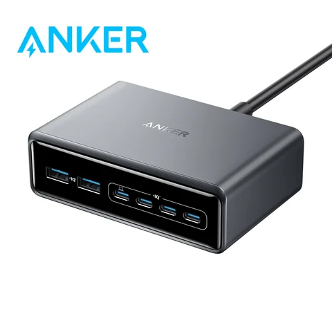 Зарядное устройство Anker Prime, 200 Вт, 6 портов, зарядная станция GaN, настольное зарядное устройство USB-C PD с быстрой зарядкой, совместимое с iPhone