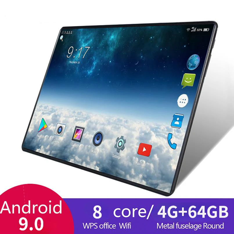 2023 Tablet 10.1 inch 4GB+64GB Tablets Android 9.0 Tablet PC 5000mAh 8 Core tablete online class Phone Call tablette pad tablet