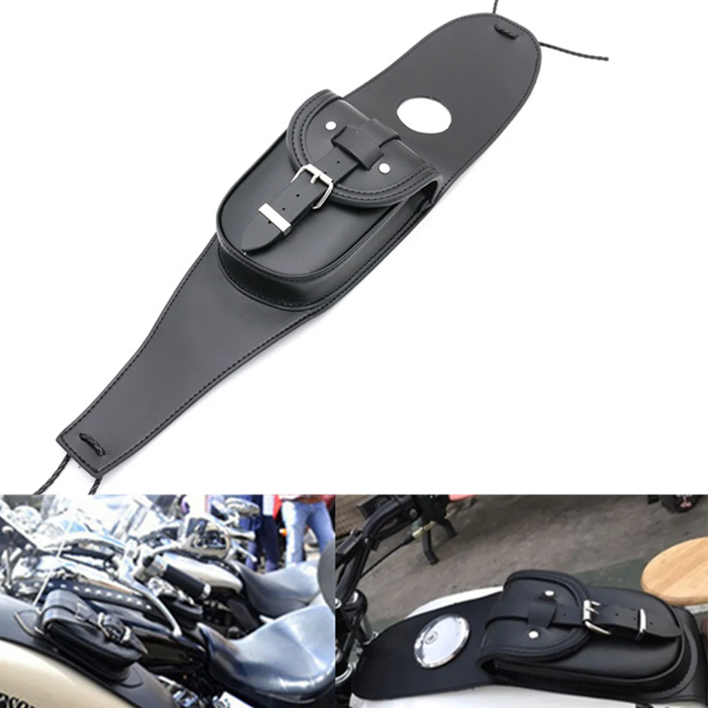 

Strong Tool Motorcycle Travel Phone Holder With Pouch Waterproof Universal PU Leather Fuel Tank Bag Mount For XL883 X1200 X48