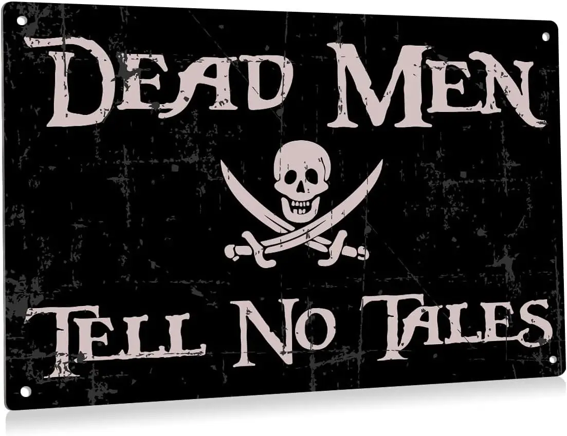 lumnum plte 769 Забавный Metl Sgn Prte Decor Ded Men Tell No Tles Mn Cve Декор для мужчин Grge Crossbones Череп
