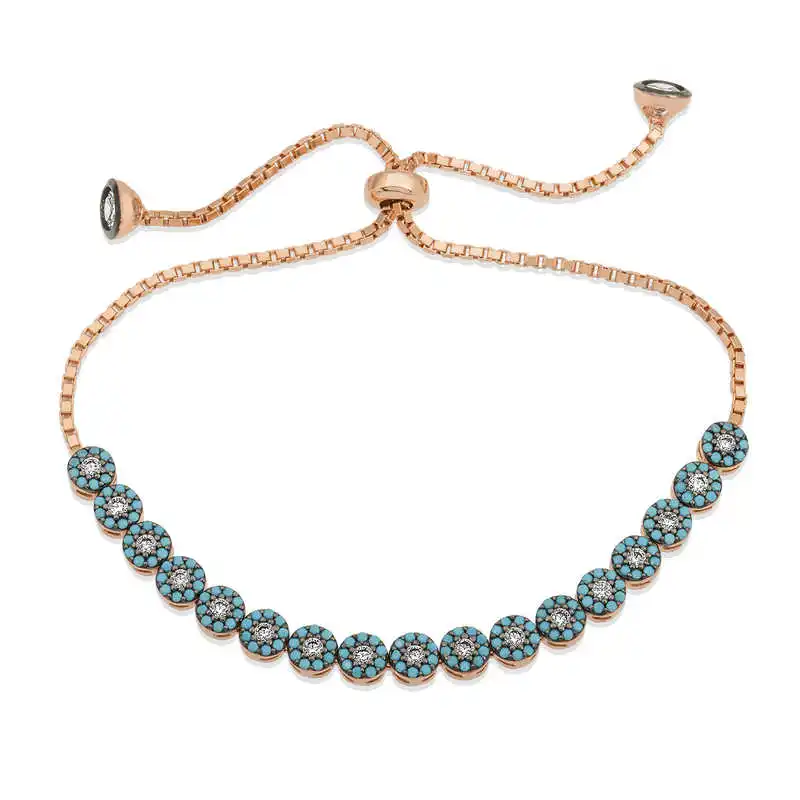 

Tevuli 925 Sterling Silver Turquoise Gemstone Elevator Bracelet