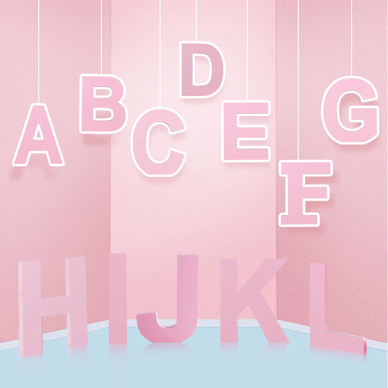 

Синие розовые деревянные буквы алфавита для свадьбы, дня рождения, домашние украшения, персонализированные деревянные украшения «сделай с...