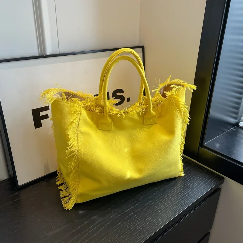 2024 Nuovo Sacchetto Delle Donne Moda Semplice Borsa A Spalla Di Alta Qu 버 Grande Capacità Tote Bag Tela Lettera HOT SA LE