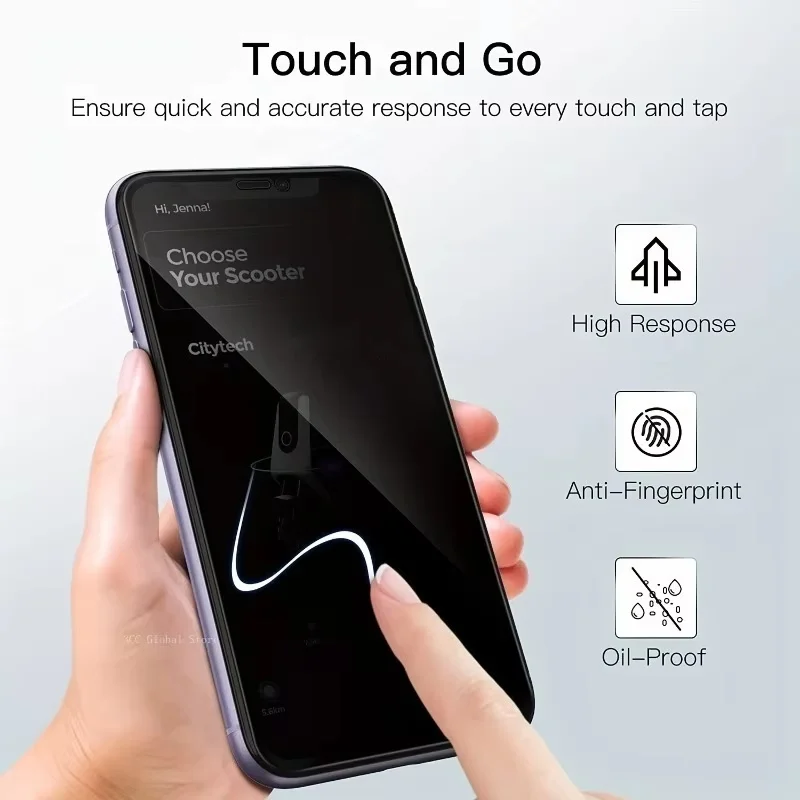 1-2 шт. Protetor de tela antiprivacidade para для iPhone 16 Pro Max 13 15 12 11 14 ProMax Mini Plus SE XS 7 8 6