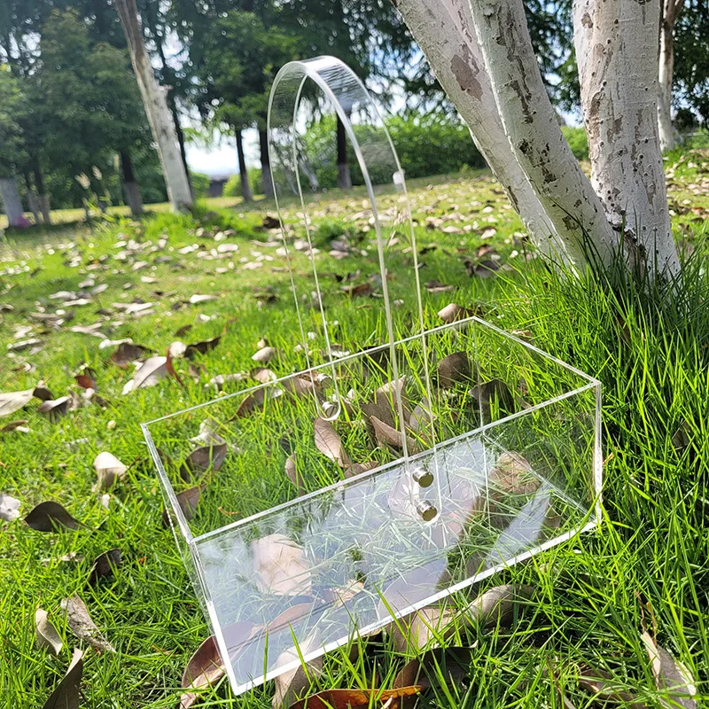 Прозрачная ручная акриловая коробка для цветов 1 шт. Высококачественная