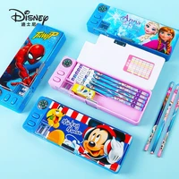 disney original princess school pencil case mickey mouse storage box double folding cartoon pen bag stationery school supplies