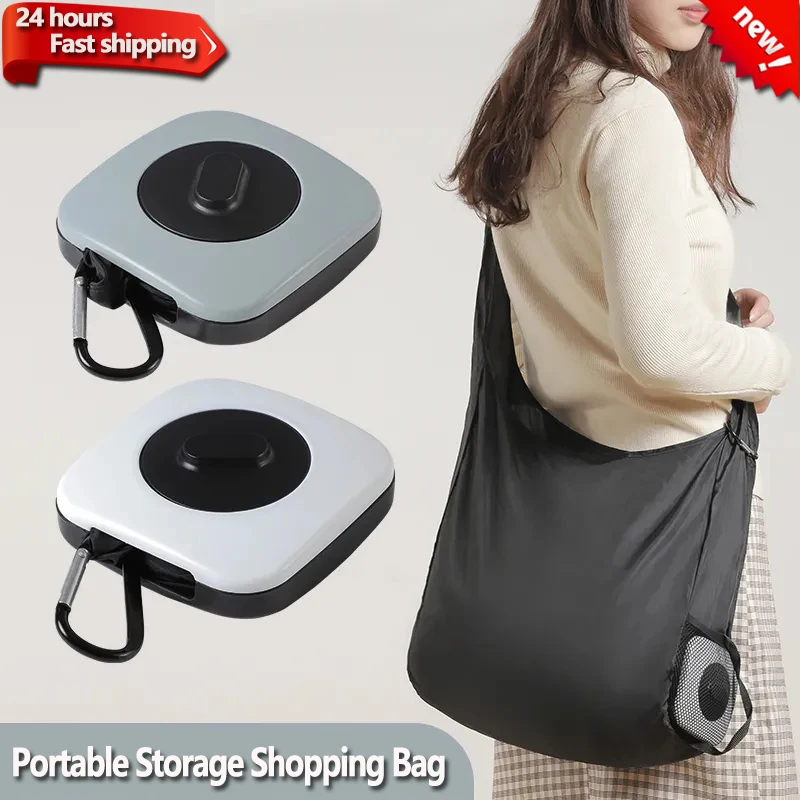 

Creativity Mini Rotary Folding Shopping Bag Fashion Portable Large Nylon Eco Bags Plastic Multi Functional Storage Reusable Bags