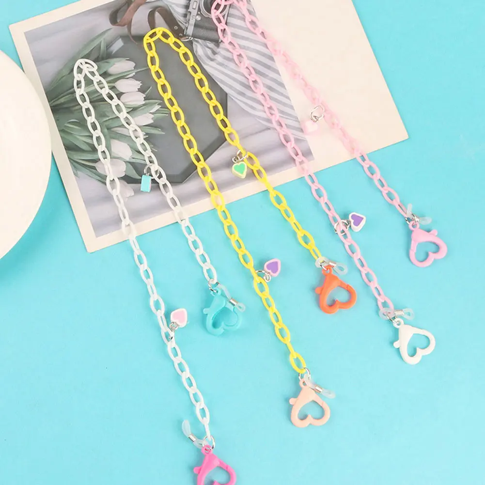 Fashion Sunglasses Women's Acrylic Glasses Headphone Chain Eyeglass 2022 New Anti-Lost Lanyard Neck Chain Hang Mask Strap