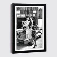 canvas frames a4 a3 5x7in coffee clothing store sexy woman nordic black white poster frame wood photo frame for picture wall