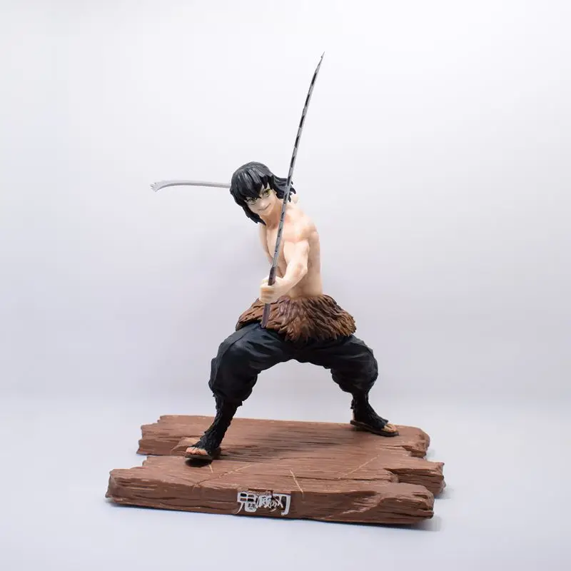 

Anime Demon Slayer Figure 28cm Combat ver. Two heads Hashibira Inosuke Figurine PVC Model Toy Kimetsu No Yaiba Action Figures