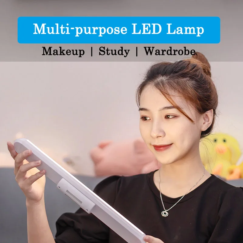 Multipurpose Lamp Bedside Study LED Light Dimming Makeup Lights Wardrobe Cabinet Kitchen Closet Dressing Table Mirror Lights