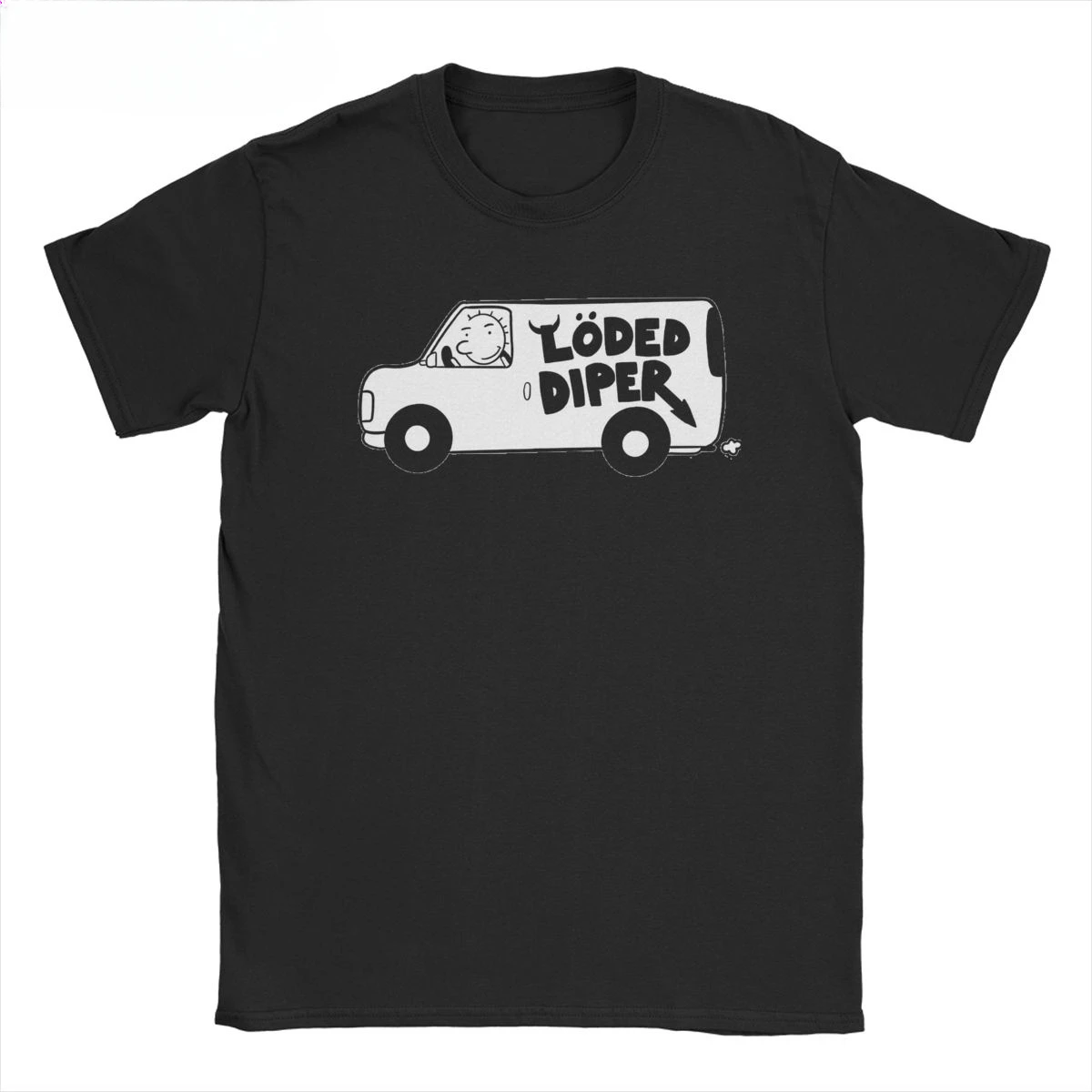 Модная футболка Rodrick Heffley Diper Overlod Wimpy Kid для мужчин и женщин с круглым вырезом из 100%