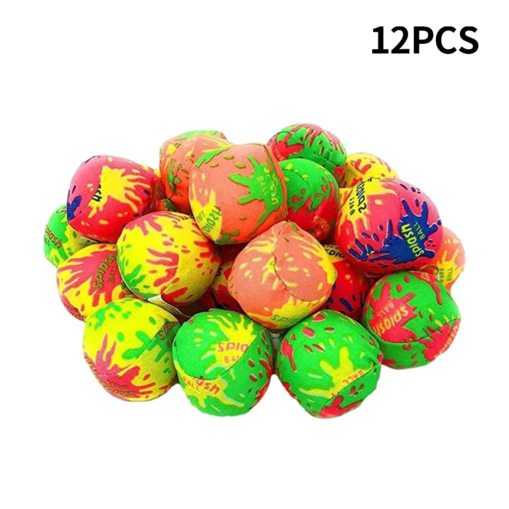 

12pcs Reusable Game Beach Sports For Kids Funny Pool Toys Outdoor Interactive Random Color Summer Soaking Water Splash Ball