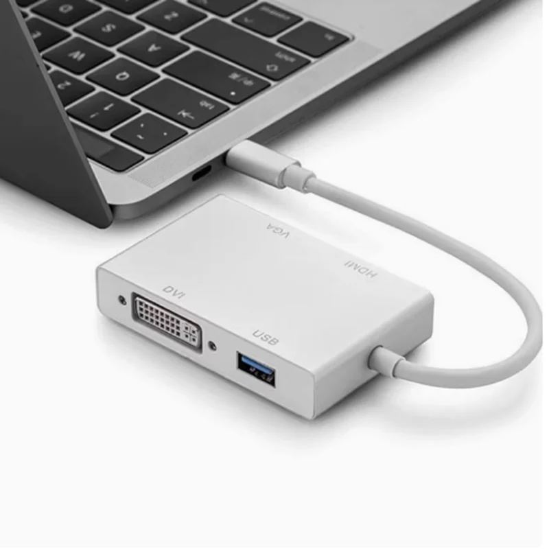 Фото HD 4K USB 3.0 Type-C Mini DP/DP к DVI 24+5 HDMI-совместимый адаптер VGA RJ45 «папа-мама» для ПК, проектора, ноутбука, HDTV №4