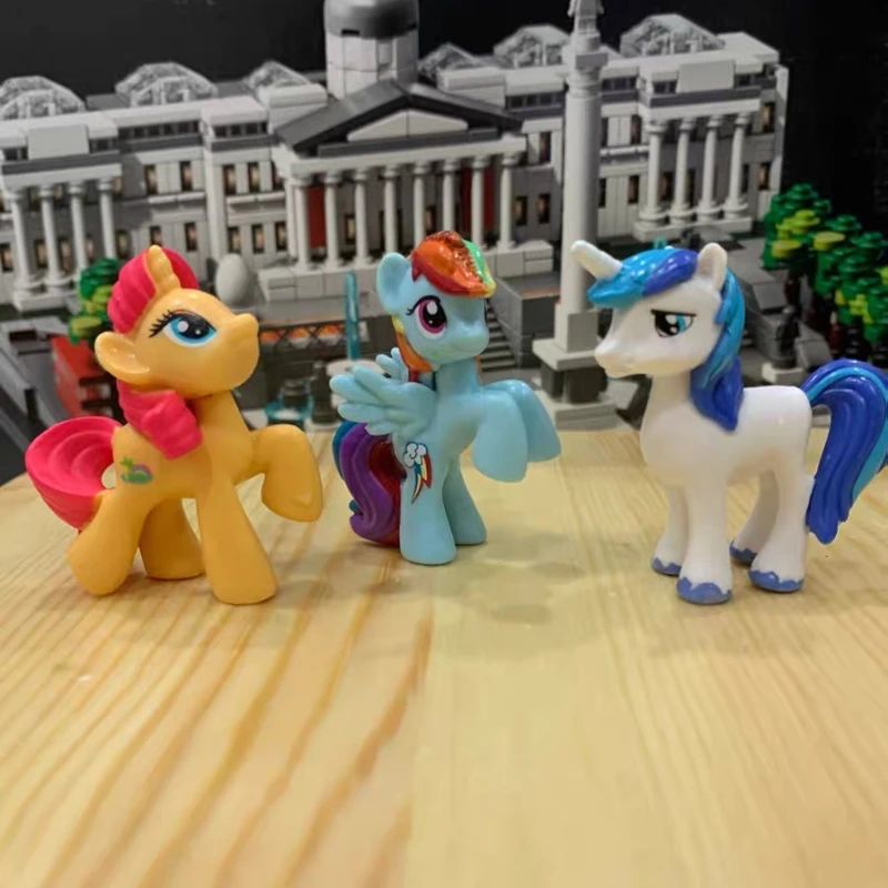 Фото Подлинный пони Lyra Heartstrings Rainbow Dash Rarity Fluttershy Pinkie Pie Mini Basic Special Editions Desk Collect Toys №3