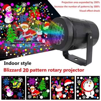 LED Christmas Projector Lamp 360 Rotatable Indoor Outdoor Projector Lamp Holiday Party Christmas Decoration LED Lighting 1