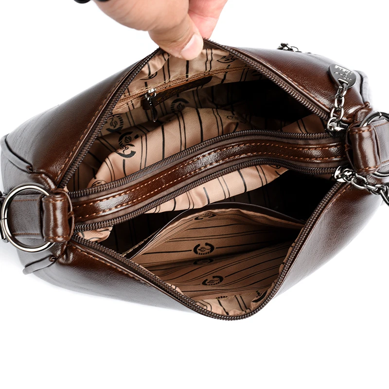 Женские сумки на плечо двухслойная сумка через большой вместимости винтажные