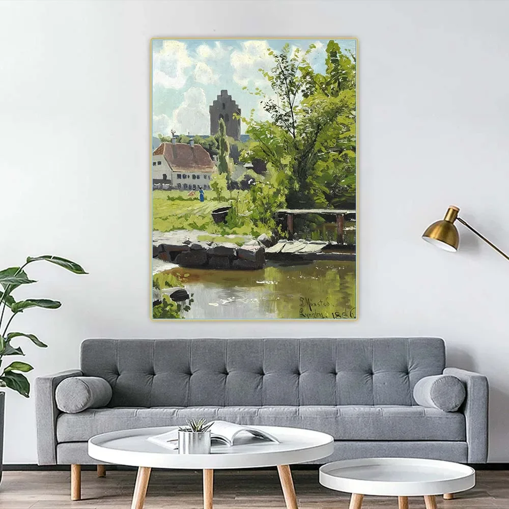 Картина маслом &quotEn Summerdag i Lyngby 1886&quot Citon