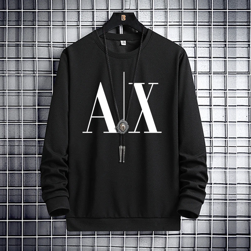 

Men's Sweater Sportswear Tops Letter Printed Male Hoodies Sweatshirt Design Round Neck Hoody Fleece Pullover Fashion Streetwear