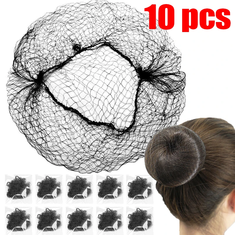 

10Pcs Elastic Hairnets For Women Invisible Hair Nets 30/50/60cm Mesh Bun Hair Styling Tools Ball Head Hairnets Hair Accessories