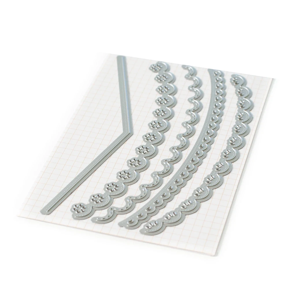 Металлические Вырубные штампы форма для вырезания цветочная края скрапбукинг