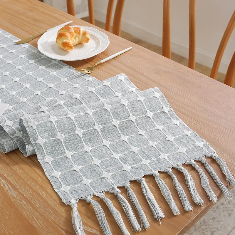 Современная клетчатая скатерть для обеденного стола простой тканевый кофейный