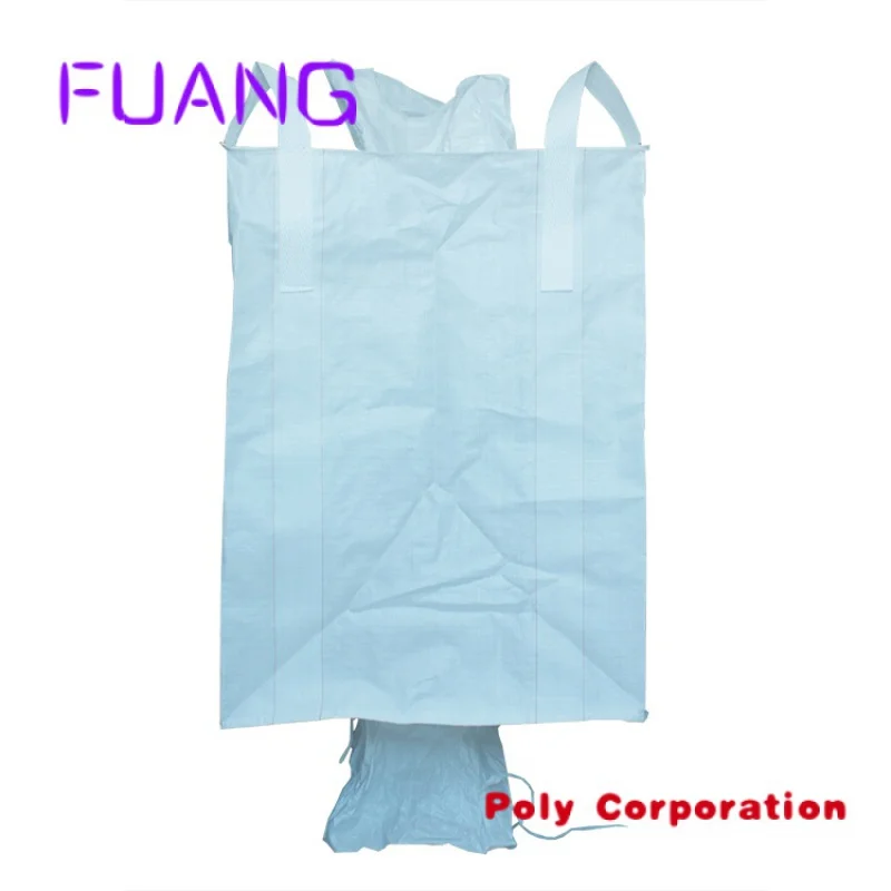 wholesale 1 ton 1.5 ton cubic meter waterproof polypropylene unloading firewood rack fibc big air bag for sale