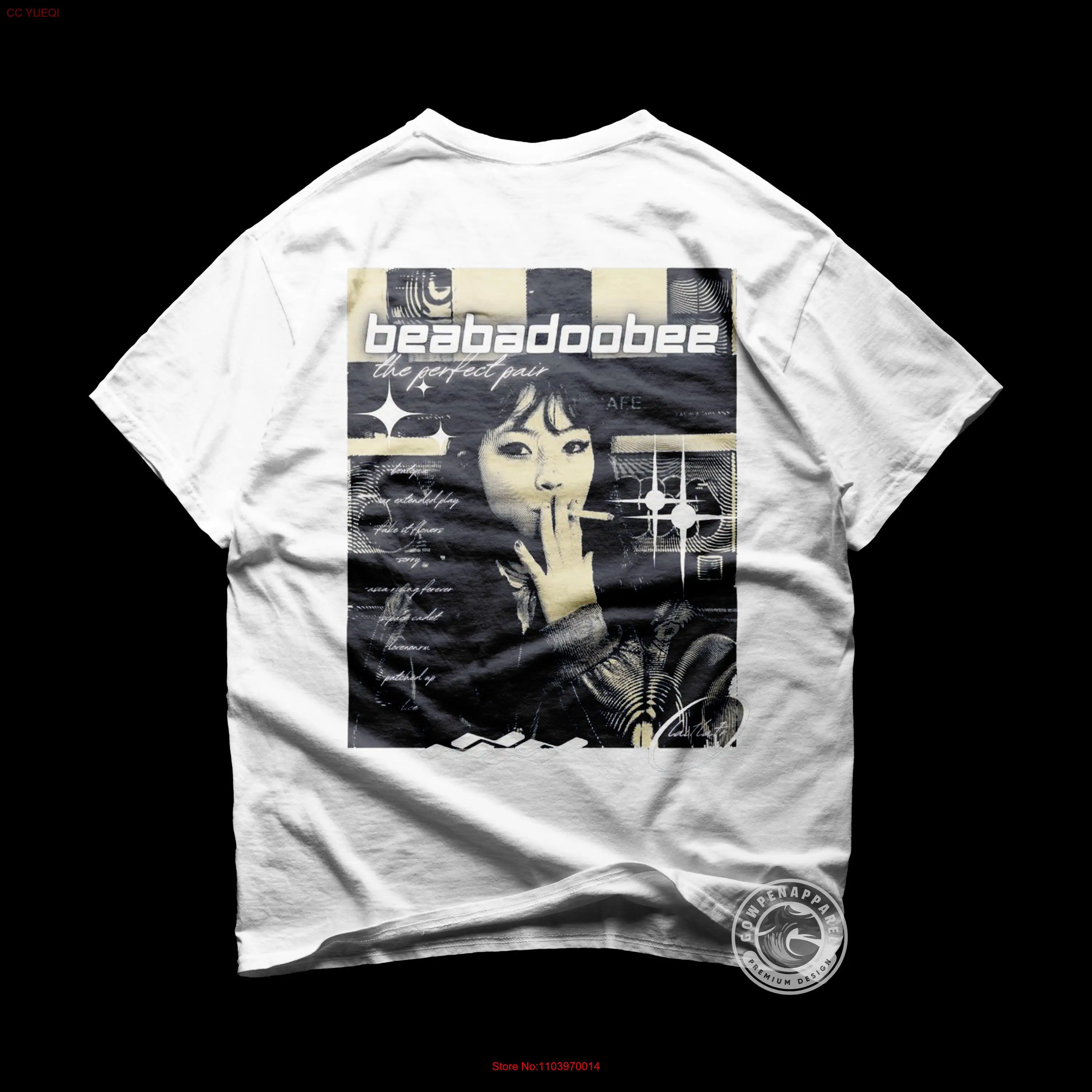 Футболка Beabadoobee Back Rock Music Death Bed Beatopia Patched Up Merch Хлопковая футболка с длинными или
