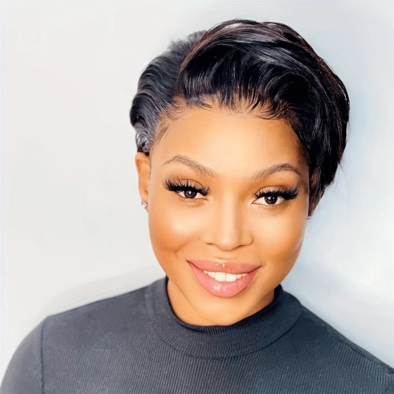 Гламурные вьющиеся волосы Remy кружевные парики для женщин с плотностью 150% 6 дюймов