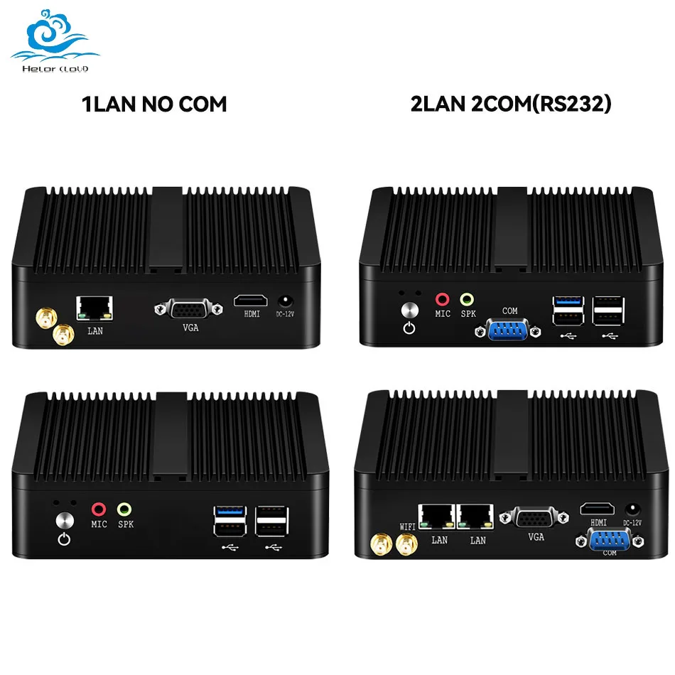 Промышленный мини-ПК с процессором Inter Celeron гигабитом 1xUSB3.0 3xUSB2.0 1xHDMI 1xVGA