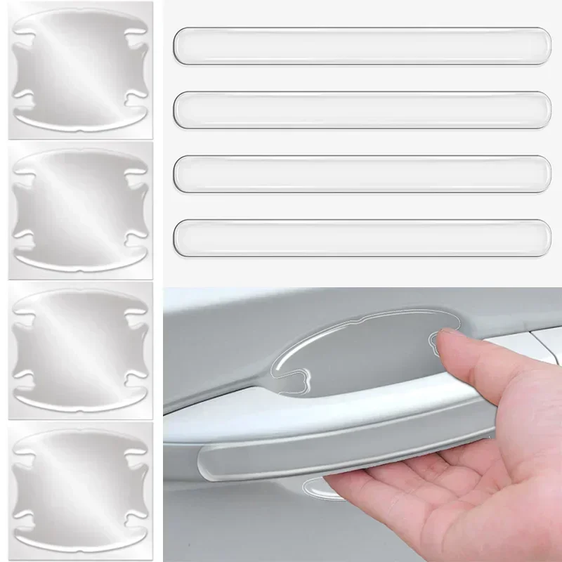 Дверная ручка автомобиля наклейка на запястье зеркало заднего вида прозрачная