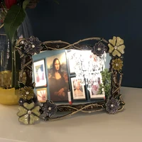 dressing table rectangular mirror aesthetic decorative frame makeup mirror nightstand portable espejos decorativos room decor