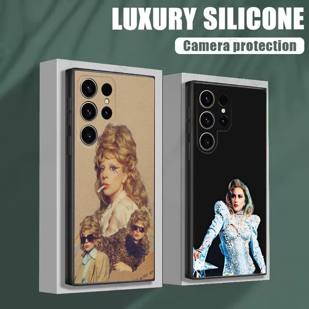 Чехол для телефона L-Lady Singer G-Gaga Die с улыбкой Samsung S25 S24 S21 22 23 30 Ultra 20 Plus Fe Lite Note 10 черный