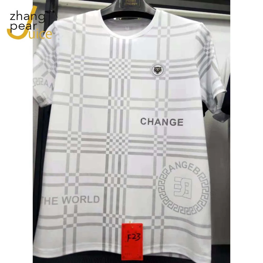 

2022 High Quality New Fashion Brand Designer O Neck Shirt Black Men Korean Casual Short Sleeve Tops Men Clothes