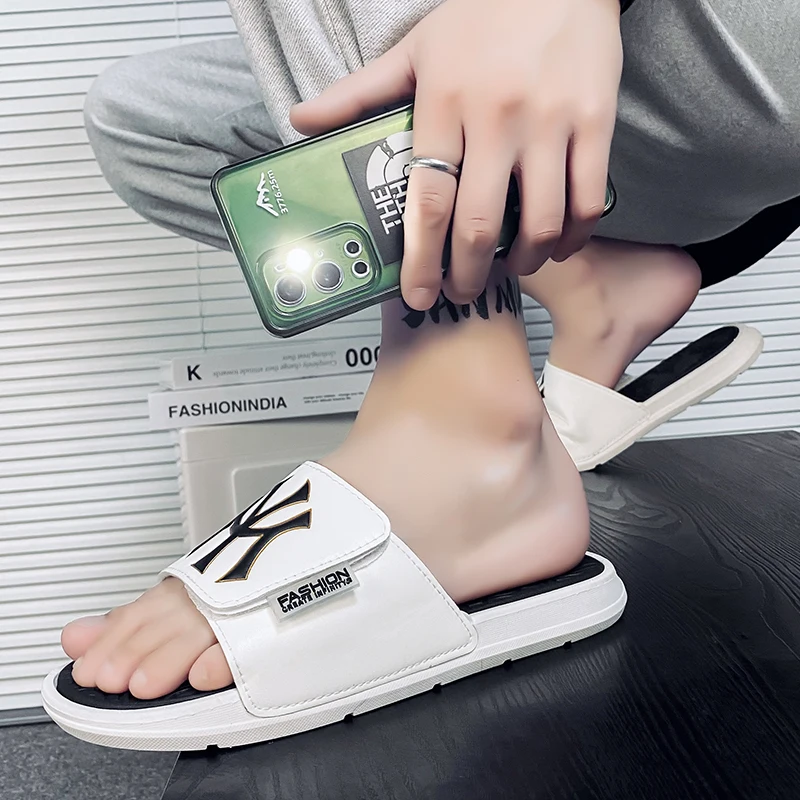 Шлепанцы для мужчин и женщин Нескользящие удобные пляжные сандалии толстая