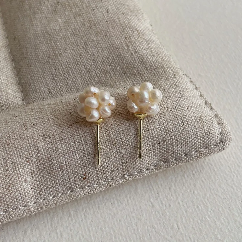 Minar темперамент белый цвет натуральный пресноводный жемчуг коса цветок шарик