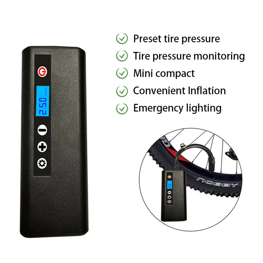 

Car Tire Inflator Power Bank Air Compressor Auto Tyre Inflatable Pump Electric Air Pump For Motorcycle Ball Bike Bicycle Boat