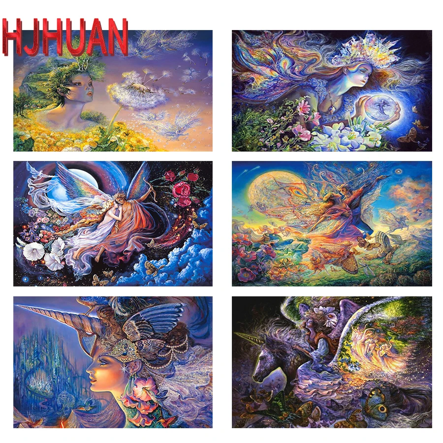 Алмазная живопись красивая девушка бабочка фантазия полный квадрат/круглый